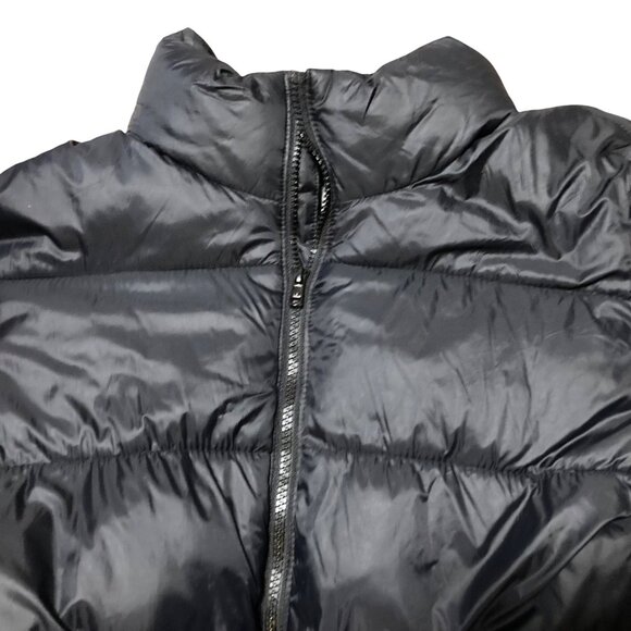 Old Navy Womens Puffer Jacket XL Black Insulated Fleece Lined Full Zip w Pockets - Picture 3 of 4